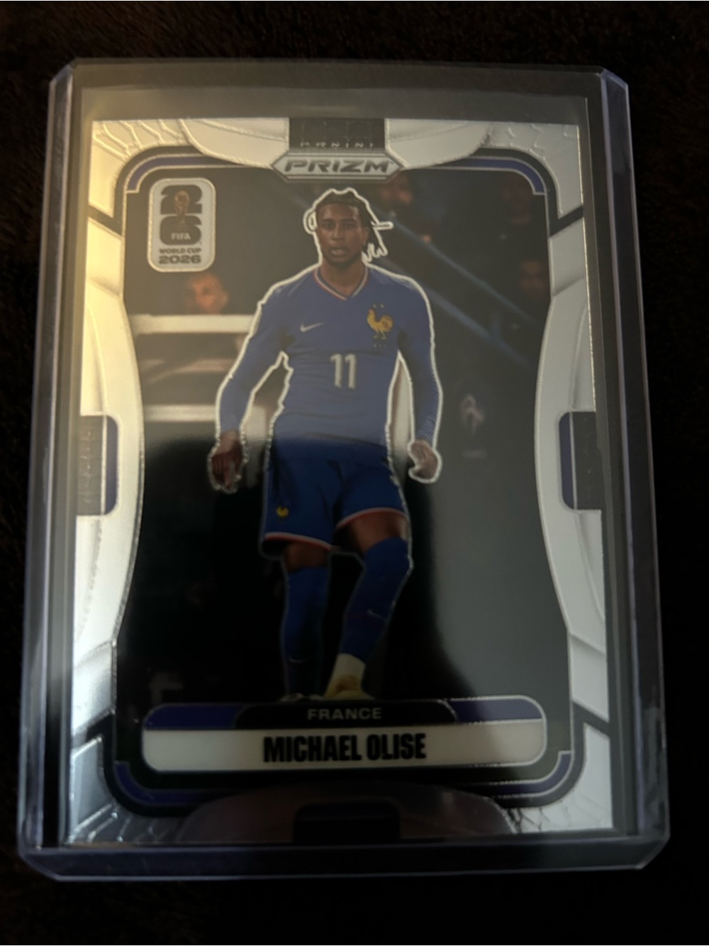Panini Michael Olise Blue and White Prizm Soccer Card